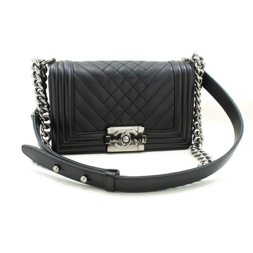 Chanel Boy Flap Quilted Calfskin Black Calfskin Shoulder Bag Bag